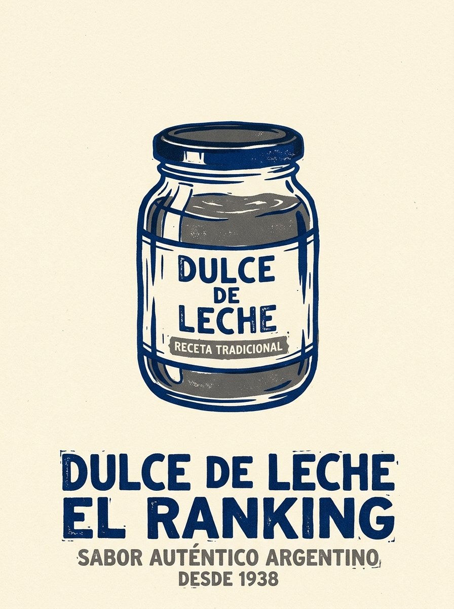 Frasco de dulce de leche, serigrafía a dos tintas